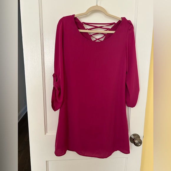 Fuschia tunic style dress - Picture 1 of 3
